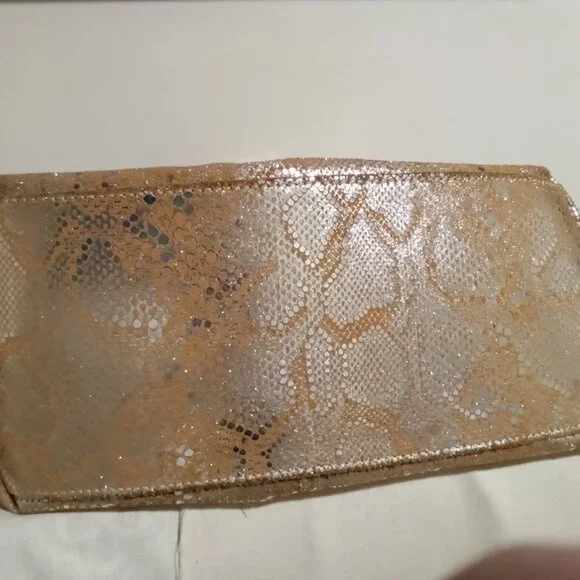 Dooney & Bourke Gold/Silvertone Snakeprint Leather Hobo Bag - Picture 11 of 14